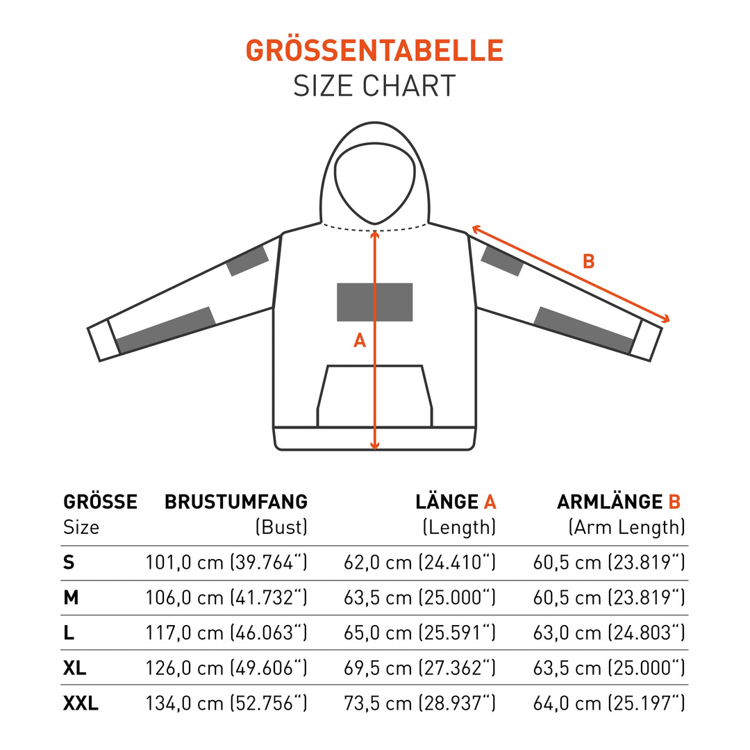 Urban Tactical Hoodie size chart – Daily Customs