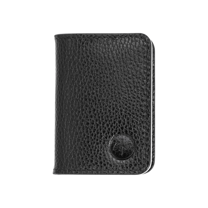 Wingman leather wallet in black, further view – Daily Customs